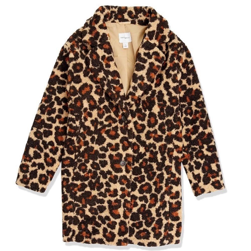 Daily Ritual Women's Teddy Bear Fleece Oversized-Fit Lapel Jacket size S